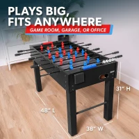 GoSports 48-Inch Foosball Table for Home, Office or Game Room - Matte Black Option(m-6)