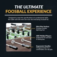 Hathaway Driftwood 56-inch Foosball Table - Adult Size Complete Set for Family Game Rooms(m-3)