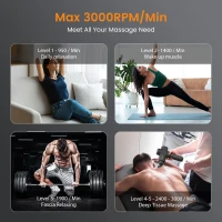 Mebak 3 Deep Tissue Massage Gun — Professional Muscle Percussion, Quiet & Portable, Gift for Athletes(m-3)