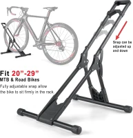 CHEPARK Bike Floor Stand Rack — Freestanding Indoor Bike Holder for Garage/Home, Fits 20""–29"" Bikes (2-Bike Rack)(m-2)