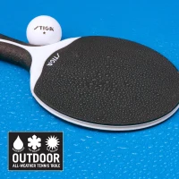 STIGA XTR Professional Outdoor Table Tennis Table — All-Weather Aluminum Composite Top, Waterproof, Net & Post Included, 10-Min Quick Assembly, Compact Storage(m-8)