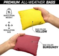 GoSports 4' x 2' Regulation Cornhole Boards - Wooden Set with Light Brown Stain, Carrying Case and Bean Bags(m-3)