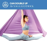 Aerial Silks Starter Kit — 9-Yard Tricot Aerial Yoga Silk with Hardware & Guide — Rigging Capable to 13 ft, All-Level Aerial Swing(m-6)