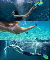 Prsca Youth Short Swim Fins — Training Flippers for Children, Girls & Boys(m-6)