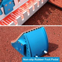 Lightning Multi-Function Starting Block for Sprinters — 32-In High-Grade Aluminum, 6-Angle Adjustable Track & Field Pedals for Plastic or Cinder Surfaces(m-6)