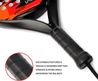 Carbon Fiber Surface Padel Racket — EVA Memory Foam Core, Lightweight Design(m-4)