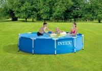 INTEX 28201EH 10ft x 30in Metal Frame Above-Ground Pool Set with 330 GPH Cartridge Pump – Puncture-Resistant 3-Ply PVC – Rust-Resistant Frame – 1,185 Gallon Capacity(m-2)