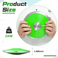 Wettarn 2-Pack 1 kg Discus - 18 cm Nylon Practice Discus for Men & Women, Track and Field Training Equipment(m-3)