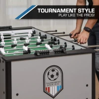 EastPoint Sports Monaco 54"" Official Competition-Size Deluxe Foosball Table — Indoor Multiplayer, Includes 4 Foosballs(m-3)