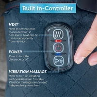 Comfier Heated Knee Massager Wrap with Vibration — Warm Knee Pad with 5 Massage Modes, Adjustable Straps & Velvet Cover — Gray(m-7)