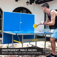 STIGA XTR Professional Outdoor Table Tennis Table — All-Weather Aluminum Composite Top, Waterproof, Net & Post Included, 10-Min Quick Assembly, Compact Storage(m-5)