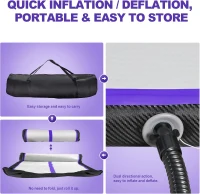 FBSPORT Inflatable Air Gymnastics Track – 20ft, 4/8-inch Thick Inflatable Training Mat with Electric Pump for Home, Club and Professional Use(m-5)