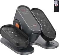 PUTNEN Under-Desk Elliptical Trainer (Gray) — Portable Quiet Seated Pedal Exerciser with Remote, 10-Speed Adjustable for Seniors(m-1)