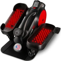 Lifepro FlexStride Under-Desk Elliptical with Optional Red Light Therapy – Quiet Seated Pedal Exerciser for Seniors & Adults, Portable Home/Office Leg Trainer(m-1)