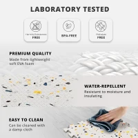 bemaxx EVA Interlocking Gym Mats Set - 18 Pieces + Edging, 12.6""x12.6""x0.4"" Tiles, 18 sqft Protective Floor Padding for Home Gym, Garage, Playroom(m-3)