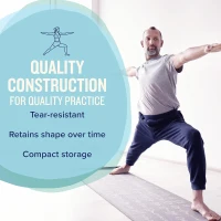 NewMe Fitness Extra-Large 5mm Yoga Mat for Men & Women – 68"" Long Non-Slip Exercise Mat with 70 Illustrated Yoga Poses for Home and Gym(m-7)