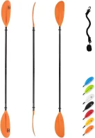 OCEANBROAD 86in/218cm, 90.5in/230cm, 95in/241cm Kayak Paddle — Alloy Shaft 2-Piece Oar with Bungee Leash(m-1)