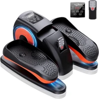 Under-Desk Electric Elliptical for Seniors – Portable Quiet Seated Pedal Exerciser with 12 Speeds & Remote Control(m-1)