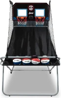 Pop-A-Shot Dual Shot Sport — Foldable Home Arcade Basketball Game with Paddle Scoring, 10 Game Modes, 4 Balls(m-1)