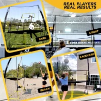 Apex Sports Volleyball Training System — Sturdy, Adjustable & Portable Net for Improving Accuracy, Timing and Technique — Easy Assembly for Indoor/Outdoor Practice(m-6)