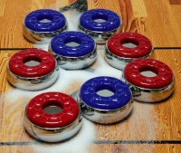 Complete Shuffleboard Accessory Bundle — 8 Pucks, 2 Cans Medium-Speed Wax, Mini Brush & Dustpan(m-5)