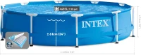 INTEX 28201EH 10ft x 30in Metal Frame Above-Ground Pool Set with 330 GPH Cartridge Pump – Puncture-Resistant 3-Ply PVC – Rust-Resistant Frame – 1,185 Gallon Capacity(m-3)