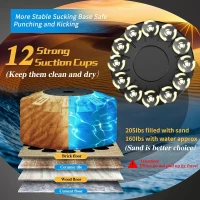 Feikuqi 205lb Standing Punching Bag for Adults - Heavy Duty Kickboxing Bag with Shock Absorber & Suction Cup Base, Stand-Up Boxing Bag for Home/Office(m-5)