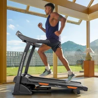 THERUN Incline Treadmill with Built-in Fan, 300 lb Capacity, 0–15% Auto Incline, Wide 17"" x 47.2"" Belt, 3.5HP, App Compatible (FitShow/Kinomap/Zwift)(m-6)