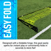 Franklin Sports Competition Portable Steel Backyard Soccer Goal with Net & Ground Stakes — 10' x 5' Training Goal (Adult & Youth, Foldable, Multiple Colors/Options)(m-3)