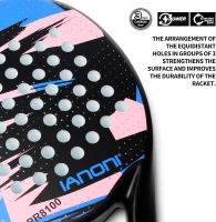 Lightweight Padel Racquet with Carbon Fiber Face and EVA Memory Flex Foam Core(m-3)