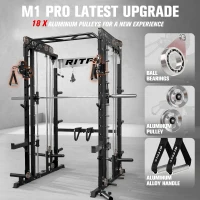 RitFit M1 & M1 Pro Smith Machine with Cable Crossover — Multi-Function Power Cage and Squat Rack for Home Gym(m-5)