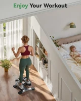 Sportsroyals Mini Twist Stepper with Resistance Bands – Compact Home Step Machine for Full-Body Workouts, Quiet Hydraulic, 350+ lb Capacity(m-7)