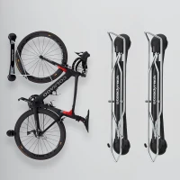 Steadyrack Classic Wall-Mounted Vertical Bike Rack for Road Bikes - Original Pivot Design, Space-Saving Steel Storage for Narrow Tires - Indoor Garage & Apartment Use(m-3)