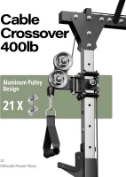 MAJOR FITNESS Drone1 Power Cage — Multi-Function Home Power Rack with Integrated 100 lb Weight Stack, Cable Crossover, Pull-Up Bar, Heavy-Duty Steel Construction(m-2)