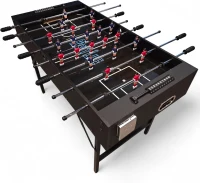 PartyLife 48"" Foosball Table with Folding Steel Legs, Optional LED Lighting, Smooth Play Surface(m-1)