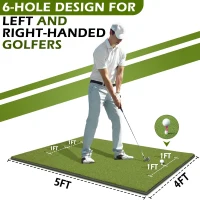 Bearwill Golf Mat 31mm — 5x4 ft / 5x5 ft High-Elasticity Artificial Turf Hitting Mat for Garage Simulators, Chipping and Driving Practice(m-6)