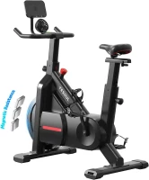 YESOUL Self-Powered Exercise Bike with Exclusive Smart App, 100-Level Magnetic Resistance, Stable Dual-Triangle Frame and 300 lb Capacity(m-1)