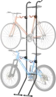 Suchtale 2-Bike Gravity Rack | Floor-to-Wall Bicycle Organizer for Garage & Indoor Storage — Adjustable Arms, Wall-Lean or Fixed Mount, Fits Road, MTB & E-bikes(m-1)