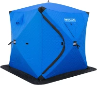 DARCHEN Insulated 3-Layer Pop-Up Ice Fishing Tent for 3–4 People — Thermal Shanty with Reinforced Skirt and Insulation(m-1)