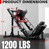 RitFit Leg Press & Hack Squat Machine — Professional Adjustable Leg Press with Linear Bearings, Weight Storage Posts, Full Lower-Body Trainer(m-2)