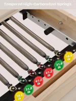 Oak Wood Pilates Reformer with Tower — Quick-Assembly Studio-Grade Reformer Machine with Tower & Accessories for Home and Gym(m-8)