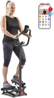 Sunny Health & Fitness Twist Stepper with Handlebar — Compact Low-Impact Cardio Stepper with Bluetooth App Connectivity(m-1)
