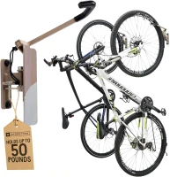 StoreYourBoard 120° Swivel Wall Bike Rack – Vertical Garage Mount with Adjustable Stopper – Space-Saving Hanger for Kids Bikes, BMX, Road Bikes and E-Bikes(m-1)