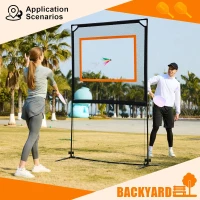 5-in-1 Portable Paddle Game Set with Adjustable 7.6ft Net — Indoor & Outdoor Family Fun (Badminton, Tennis, Pickleball, Ping Pong, Jianzi)(m-2)