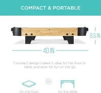 Best Choice Products 40"" Portable Tabletop Air Hockey — Compact Arcade Table with 100V Motor, Fan, 2 Strikers & 2 Pucks(m-3)