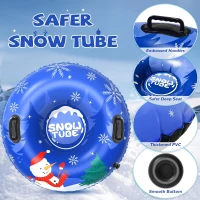 Set of 3 Snowman Snow Tubes 36"" – Durable Cold-Resistant Inflatable Sleds with Hard Bottom & Reinforced Handles, Heavy-Duty Family Snow Toys for Xmas/Winter(m-2)