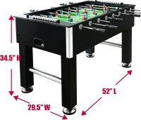 54"" Full-Size Competition Foosball Table with Anti-Dead Ball Playfield and Accessories(m-6)