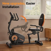 YOSUDA Recumbent Magnetic Exercise Bike for Home — Stationary Recumbent Bike for Seniors & Adults, Adjustable Seat, 350 lb Capacity, 16 Resistance Levels, LCD Display & Pulse Sensors(m-7)