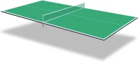 Indoor/Outdoor Foldable Ping Pong Table Top for Billiard Tables — 7/8/9FT Table Tennis Conversion with Net and 12 Foam Pads(m-1)
