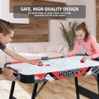 48"" Foldable Air Hockey Table — Indoor Arcade-Style Game with 2 Pucks, 2 Pushers and Electronic Scoreboard for Kids & Adults(m-4)